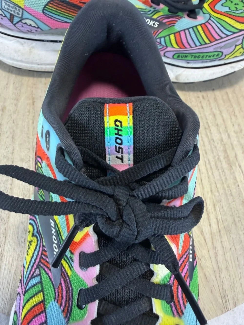 Brooks Ghost 15 Pride Women's Running Shoes Size 9.5 B Multicolor 1203801B058